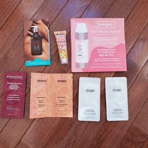 Briogeo, OUAI, Amika samples